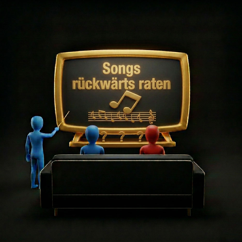 Songs rückwärts raten – Wissen-Spiel für die Crew-Cup-Gameshow