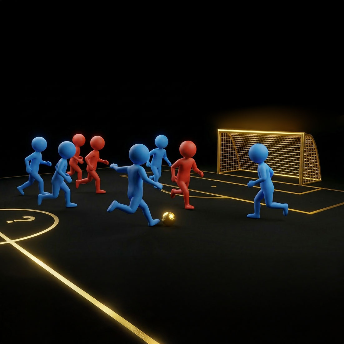 Fußball – Action-Spiel für die Crew-Cup-Gameshow