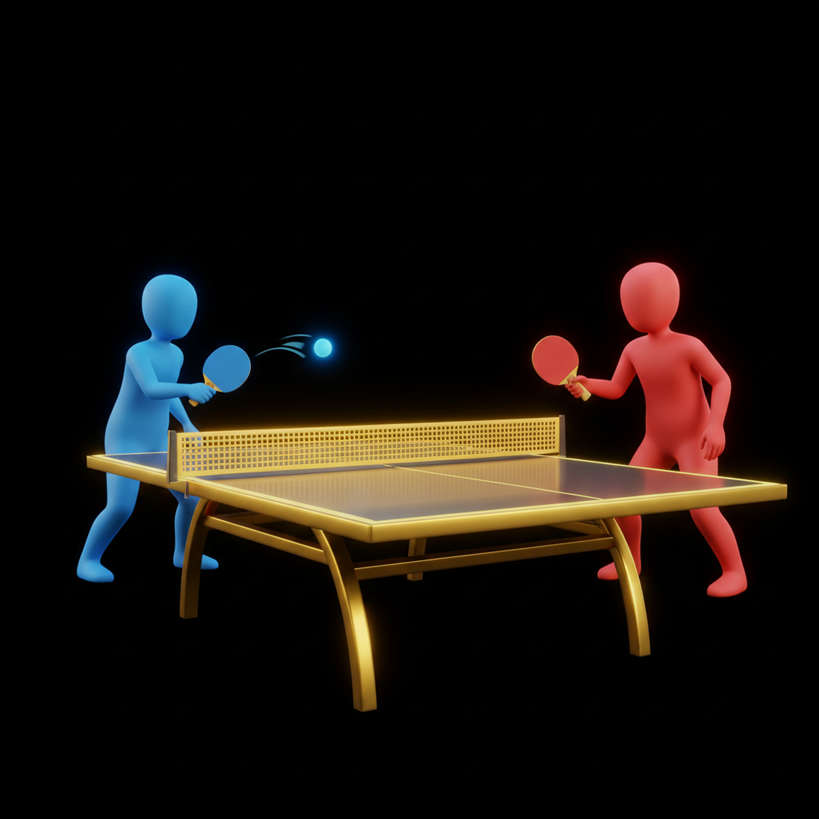 Tischtennis – Geschick-Spiel für die Crew-Cup-Gameshow