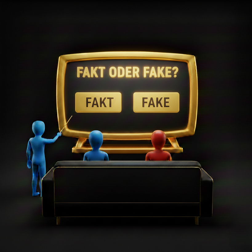 Fakt oder Fake – Wissen-Spiel für die Crew-Cup-Gameshow